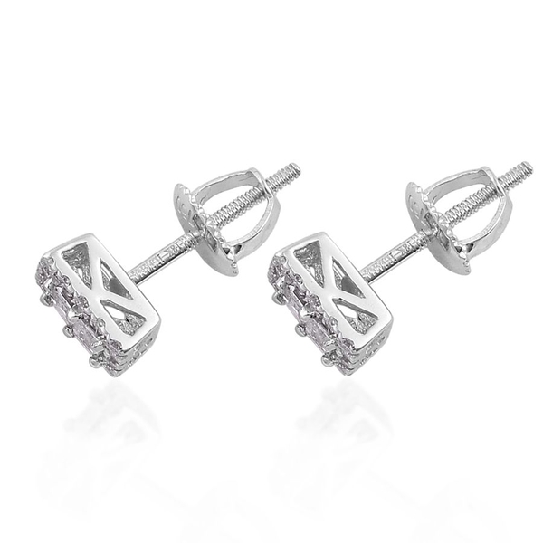 ILIANA 18K W Gold IGI Certified Diamond (Bgt) (SI/G-H) Stud Earrings (with Screw Back) 0.500 Ct.