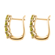 Hebei Peridot Hoop Earrings in 14K Gold Overlay Sterling Silver 1.50 Ct.