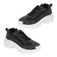 Black Lace-Up Chunky Trainers (Size 3)