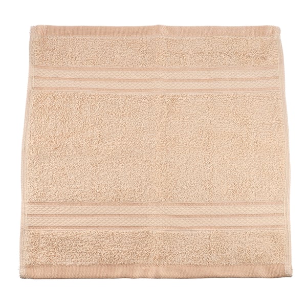 Set of 10 - 100% Egyptian Cotton Face Towel (Size 30 Cm) - Beige
