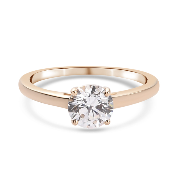 Lustro Stella 9K Yellow Gold Ring Made with Finest CZ 1.67 Ct.