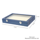 150 Slot Ring Box with Acrylic Window and Anti Tarnish Lining Trinket Jewellery Organiser (Size 35x24x5 Cm) - Blue