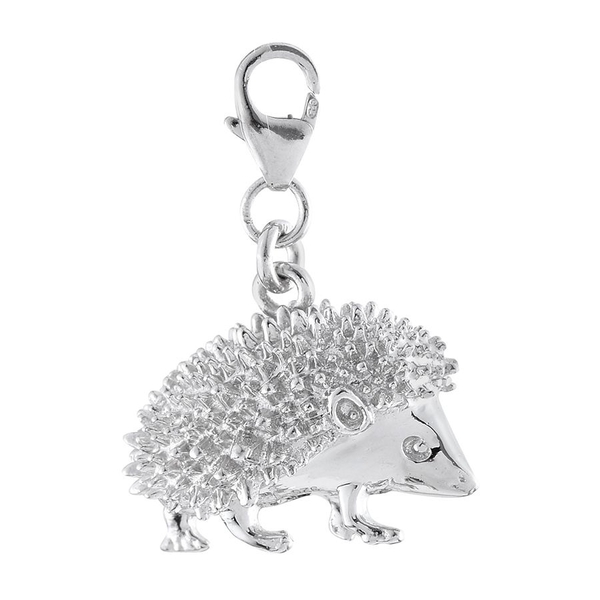 Charmes De Memoire - Platinum Overlay Sterling Silver Hedgehog Charm, Silver wt 6.90 Gms.