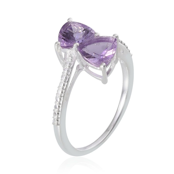 Brazilian Amethyst (Trl) Crossover Ring in Sterling Silver 1.750 Ct.