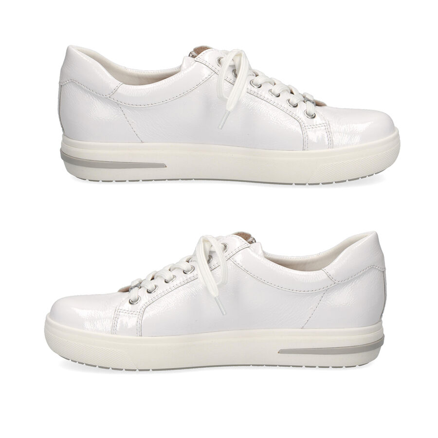 caprice white leather trainers