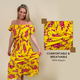 LA MAREY 100% Rayon Floral Printed Maxi Dress (Size - M) - Yellow