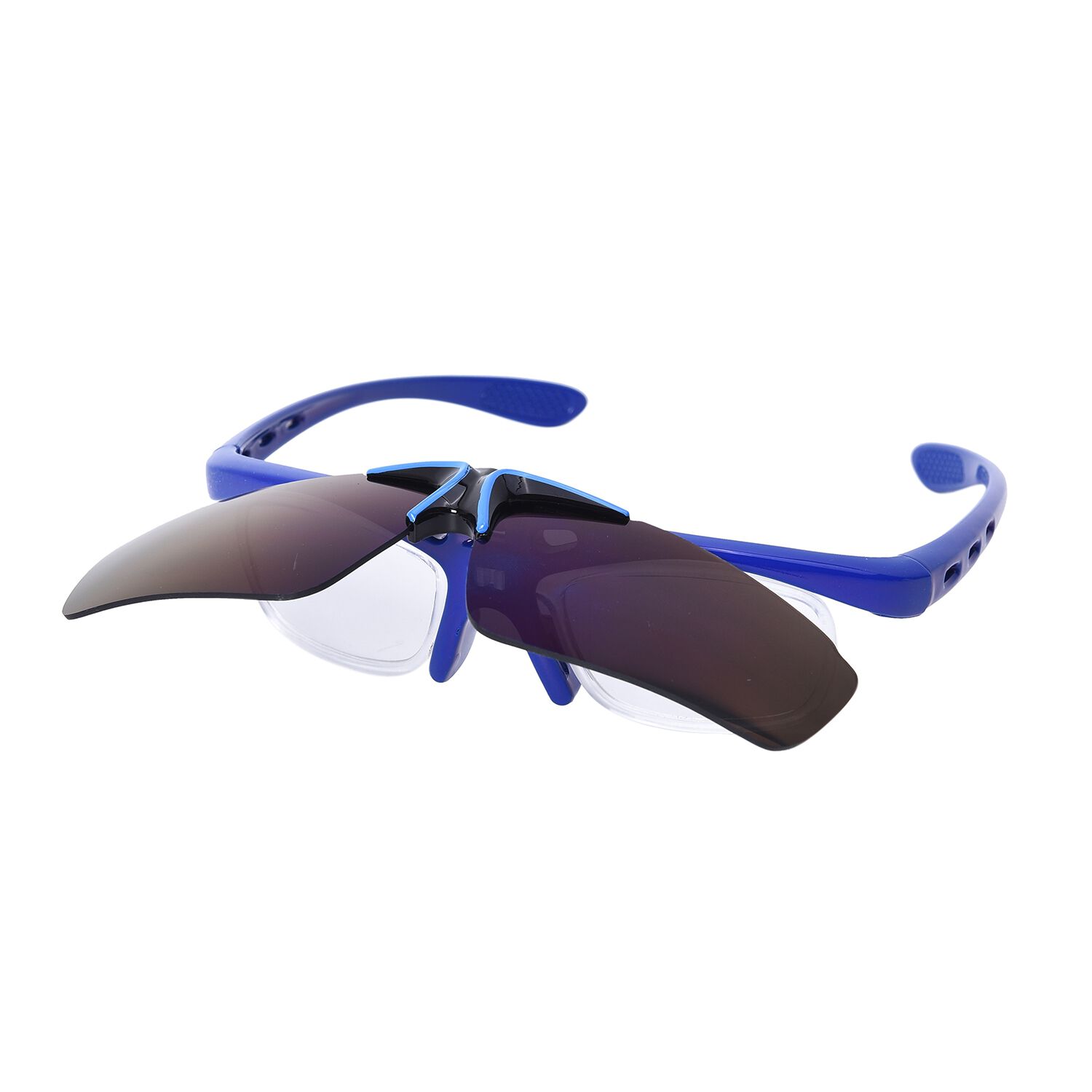 Set of 2 - Double-Layer Clamshell Design Reversible Sunglasses