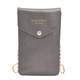 SENCILLEZ 100% Genuine Leather Cell Phone Crossbody Bag with Shoulder Strap - Black