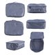 Set of 7 - Luggage Organiser Set (Includes Large Bag, Small Bag, Medium Bag, Extra Small Bag, Laundry Bag, Shoe Bag and Flat Bag) - Grey Colour