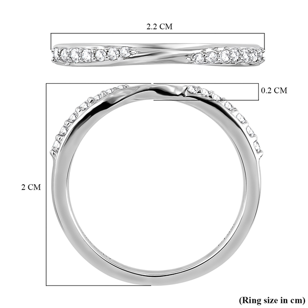 RHAPSODY 950 Platinum IGI Certified Diamond (VS/E-F) Band Ring 0.14 Ct.