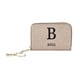 Genuine Leather Alphabet B Wallet with Engraved Message on Back Side (Size 11X7.5X2.5 Cm) - Gold