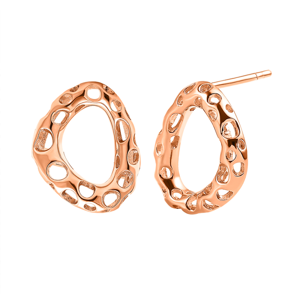 RACHEL GALLEY Versa Collection - 18K Vermeil Rose Gold Overlay Sterling Silver Stud Earrings (With P