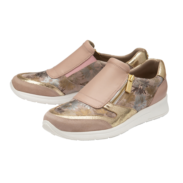 Lotus Sian Pink Floral Leather Trainers (Size 3)