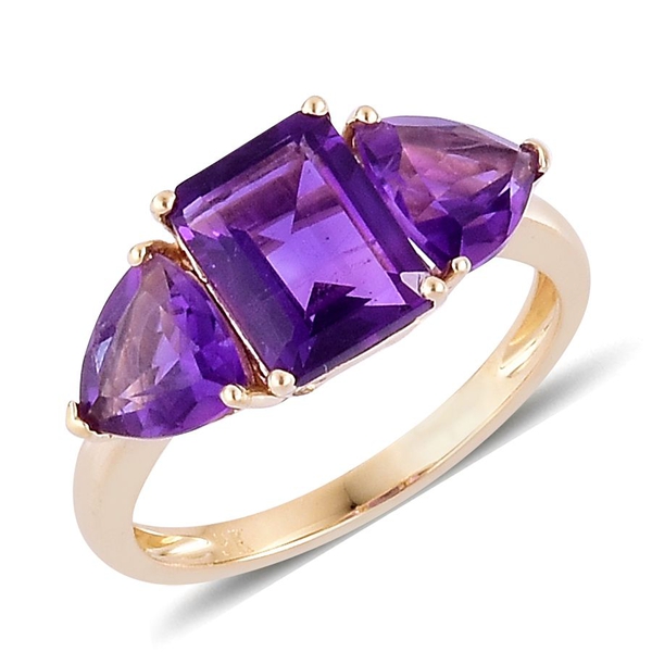 9K Y Gold AAA Lusaka Amethyst (Oct 2.25 Ct) Ring 4.250 Ct.