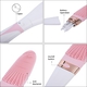 Electric Vibration Long Handle Silicone Bath Brush - Pink