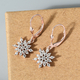 Natural Cambodian Zircon Lever Back Earrings in Rose Gold Overlay Sterling Silver 1.140 Ct.