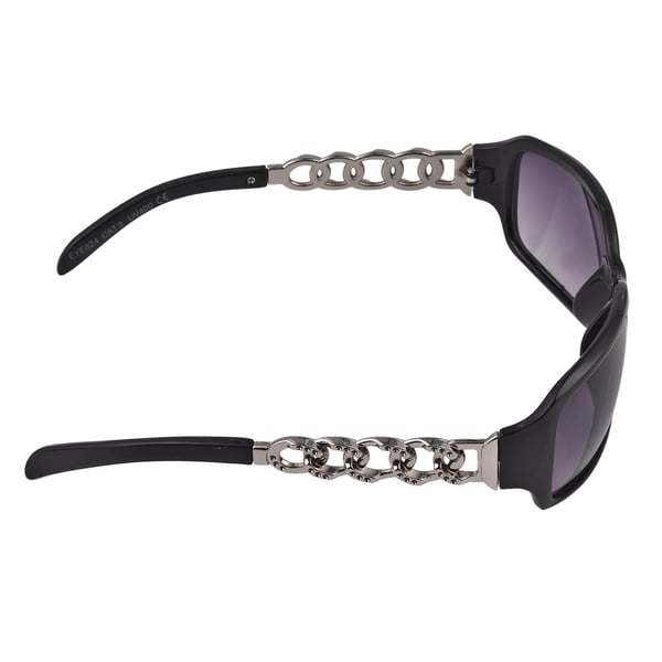Full-Rim Sunglasses with Polycarbonate Frame Lens - Silver