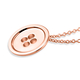 LucyQ Button Collection - 18K Vermeil Rose Gold Overlay Sterling Silver Necklace (Size 18)