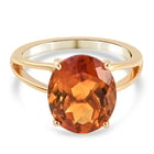 Collector Edition - Madeira Citrine Ring (Size O) in 14K Gold Overlay Sterling Silver 4.24 Ct