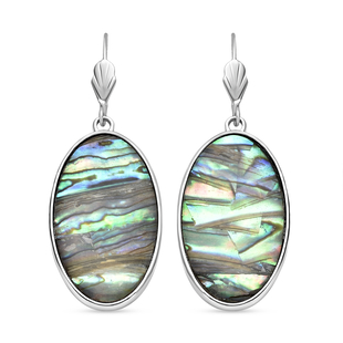 Abalone Shell Dangling Earrings (With Lever Back) in Stainless Steel