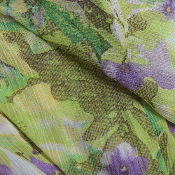 Green, Purple and Multi Colour Floral Printed Tunic (Size 65X50 Cm)