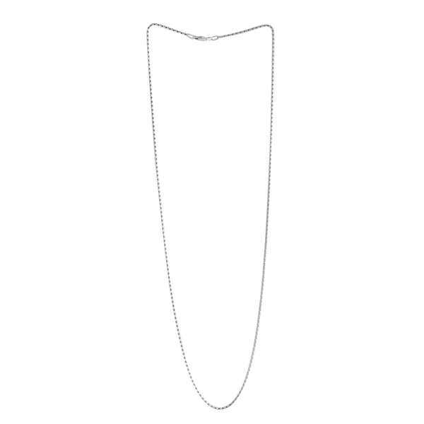 Close Out Deal Rhodium Plated Sterling Silver Chain (Size 24), Silver wt 4.00 Gms.