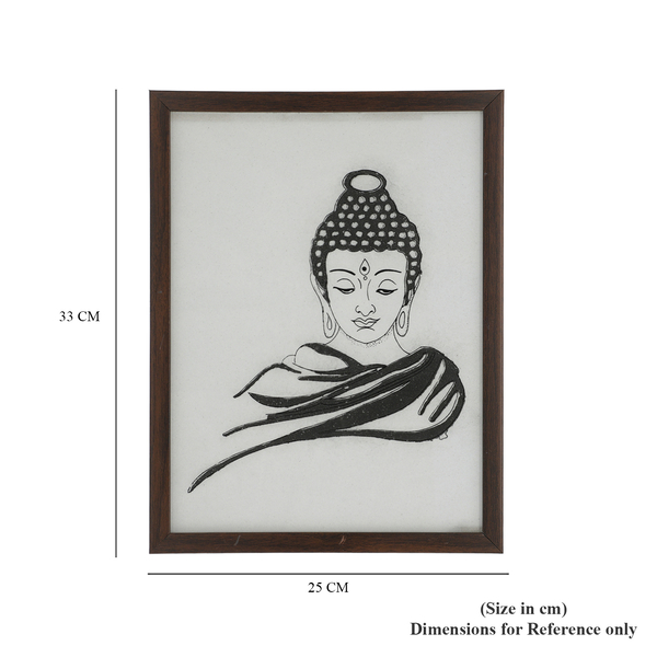 Shungite Handcrafted Buddha Painting (25x33 Cm)