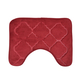 Set of 2 - Embossed Flannel Mat (Size 80x50 Cm, 50x40 Cm) - Red