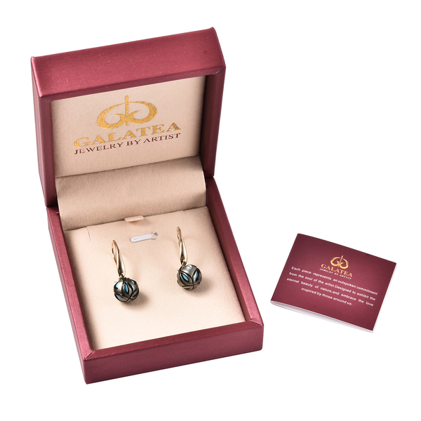 9K Yellow Gold Tahiti Pearl Drop Hook Earrings