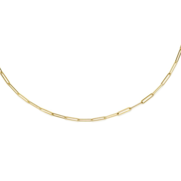 9K Yellow Gold Paperclip Necklace (Size - 24), Gold Wt. 2.30 Gms