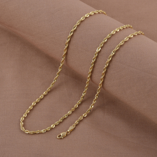 Vegas Close Out Deal 9K Yellow Gold Rope Necklace (Size - 30) With Lobster Clasp, Gold Wt. 5.49 Gms