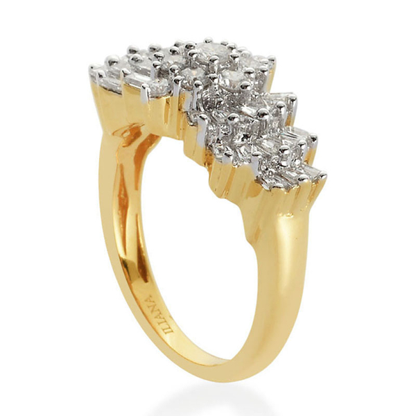ILIANA 18K Y Gold IGI Certified Diamond (Rnd 0.05 Ct) (SI/G-H) Ring 1.000 Ct.