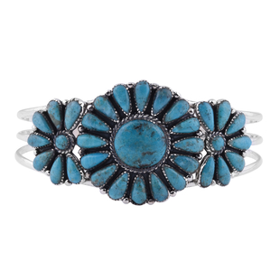 Santa Fe Collection - Turquoise Bangle in Sterling Silver Silver