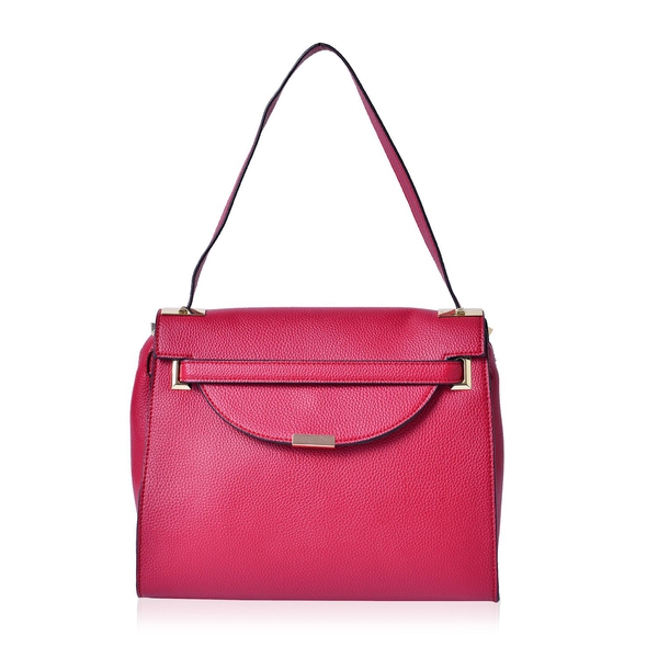 Red Colour Crossbody Bag With Shoulder Strap (Size 30x26x13 Cm)
