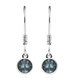 2 Piece Set - Aquamarine Pendant and Hook Earrings in Platinum Overlay Sterling Silver Stainless Steel Chain (Size 20), Silver Wt 5.46 Gms