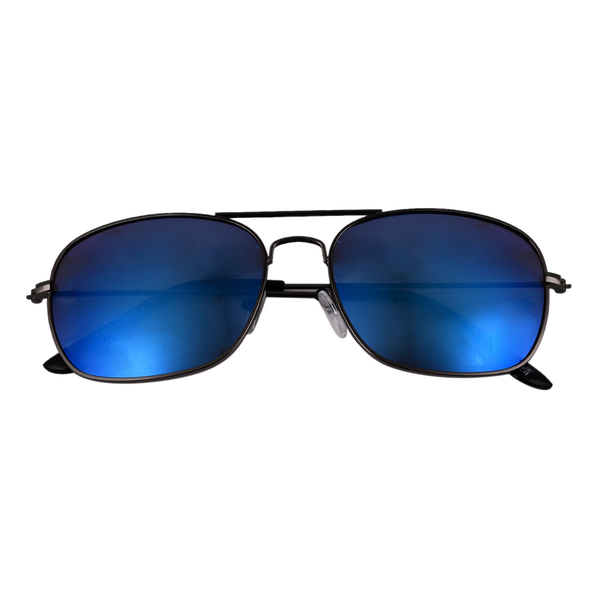 Aviator Sunglasses with Polycarbonate Frame Lens - Blue