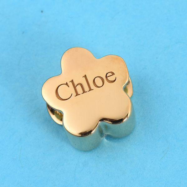 Personalised Engraved Floral Charm