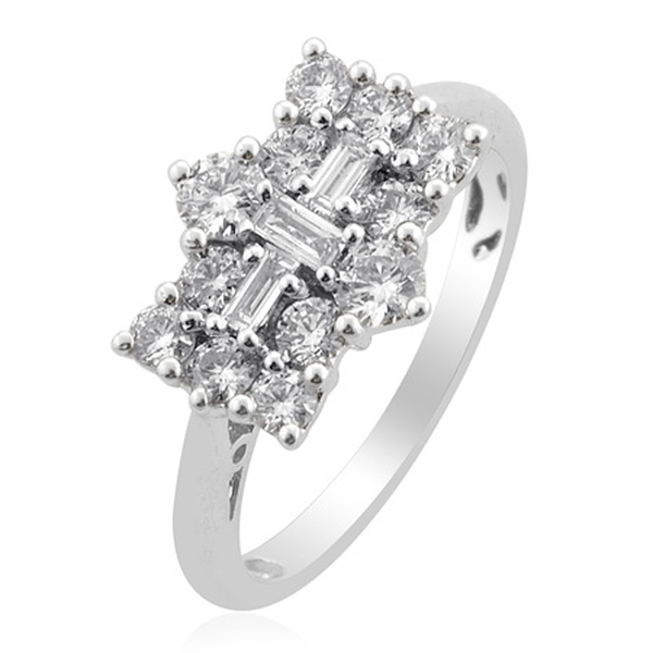 IGI Certified ILIANA Diamond 18K W Gold Ring  1.000  Ct.