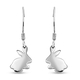 Bunny Hook Earrings in Platinum Overlay Sterling Silver