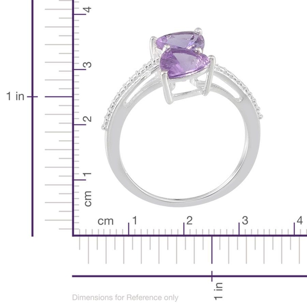 Brazilian Amethyst (Trl) Crossover Ring in Sterling Silver 1.750 Ct.