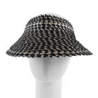 Bali Collection Palm Leaf Woven Hat with Adjustable Back - Black & Beige