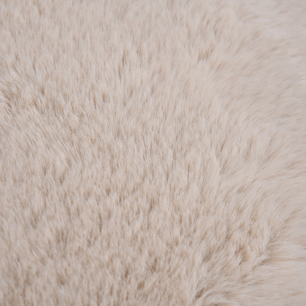 Supersoft High Pile Faux Fur Rug (Size 90x60 cm) - Beige