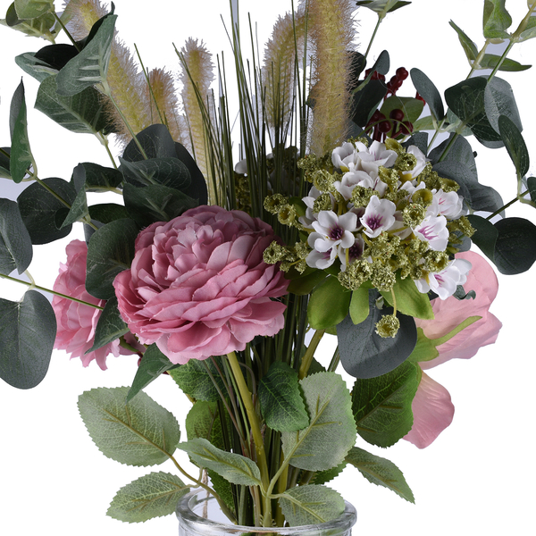 Bayswood Natural Flower Arrangement in Vase (Size 50 Cm) - Multi