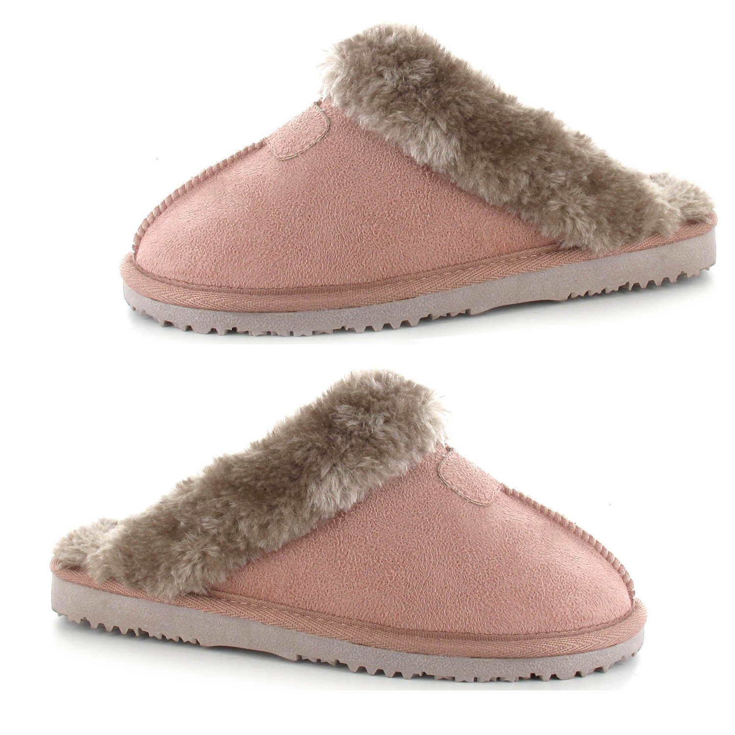 Ella Jill Supersoft Faux Fur Mule Slipper (Size 5) - Mink