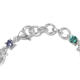 Lustro Stella - Amethyst Colour Crystal, Emerald Colour Crystal and White Crystal Bracelet (Size 7.5)