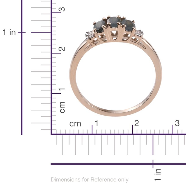 9K Y Gold Narsipatnam Alexandrite (Ovl), Diamond Ring 0.650 Ct.