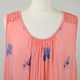 SUGARCRISP Printed Vest Top with Border Detail and Lace Shoulder in Coral (One Size; 60x75cm) CB - 29in