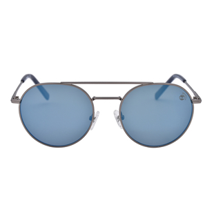 TIMBERLAND Silver Aviator Sunglasses with Blue Lenses