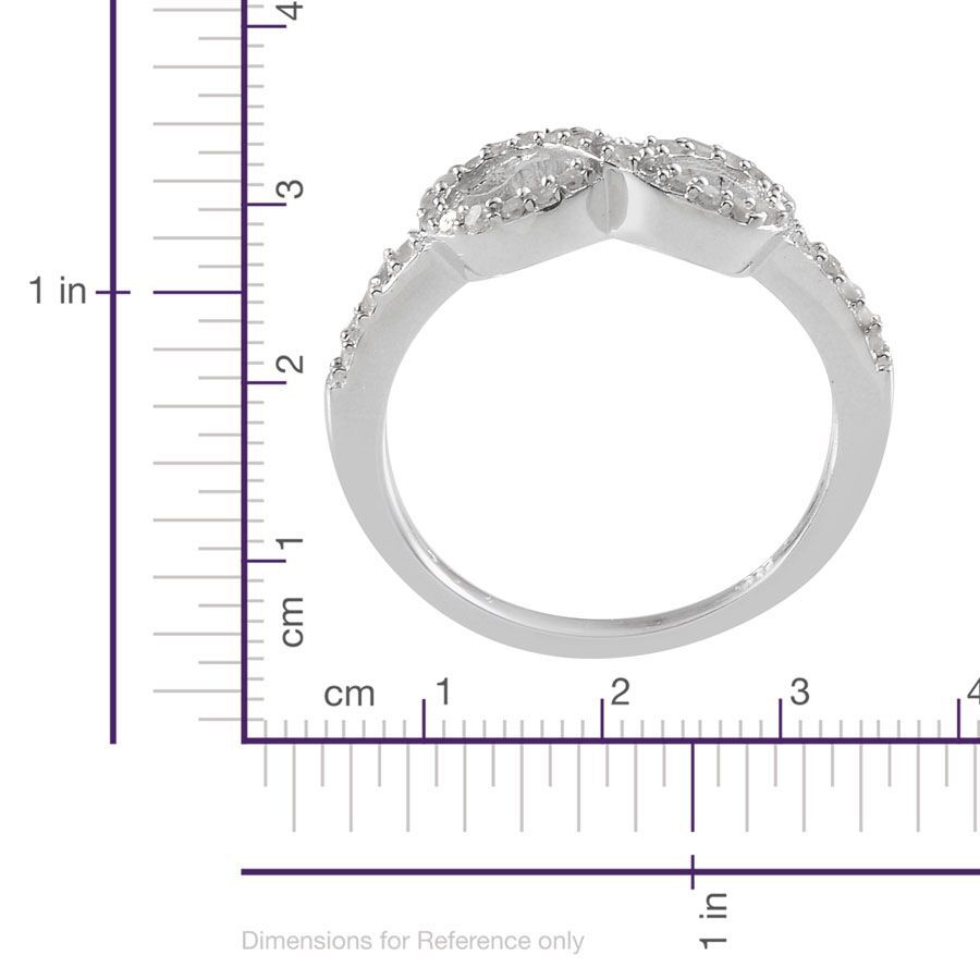 Diamond (Rnd) Infinity Ring in Platinum Overlay Sterling Silver 0.250 Ct.