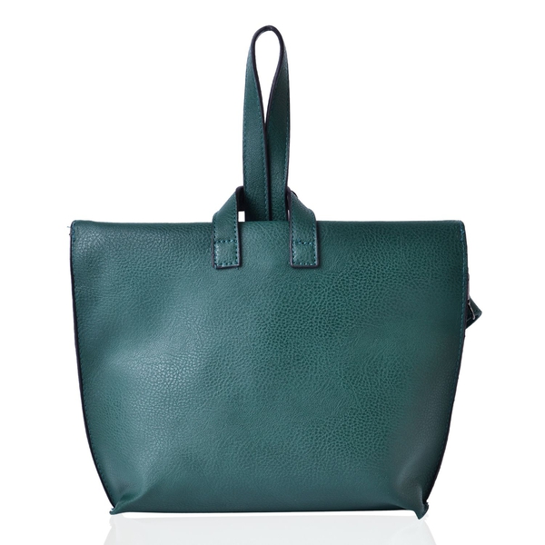 Celina Teal Green Crossbody Bag with Adjustable and Removable Strap (Size 24x19.5x6 Cm)